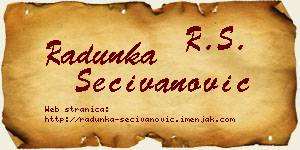Radunka Sečivanović vizit kartica